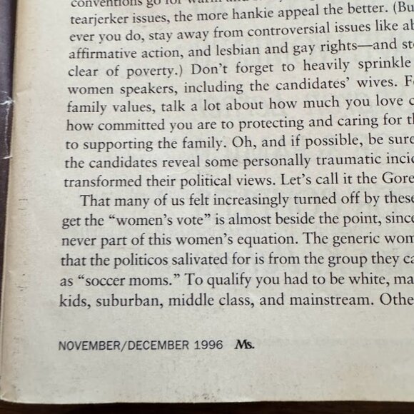 Vintage MS Magazine Set of 6 Women, Feminism 1996 - Picture 8 of 9